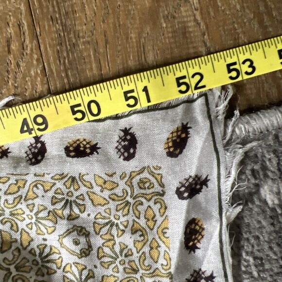 Ann Taylor Extra Large Scarf Pareo Wrap Sarong Shawl 53"x53" Pineapple Fringe - Picture 6 of 6